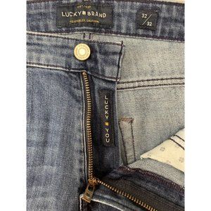Lucky Brand Jeans Men 32x32 221 Straight Blue Denim Dark Wash Mid Rise Regular